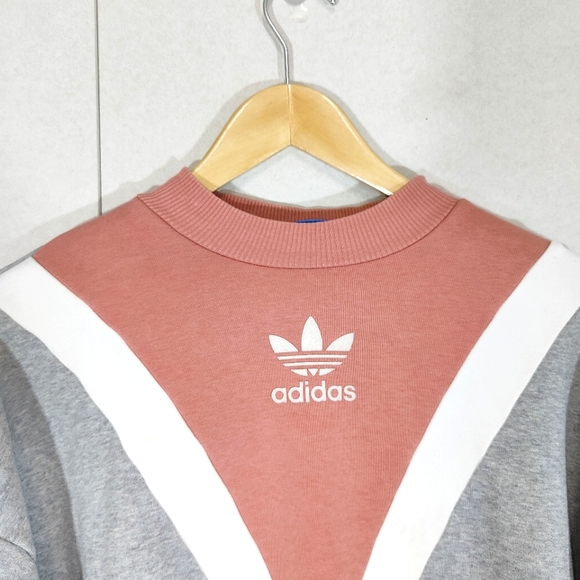 Adidas Grey & Pink Jumper Sweatshirt Size UK 16 - Picture 7 of 13